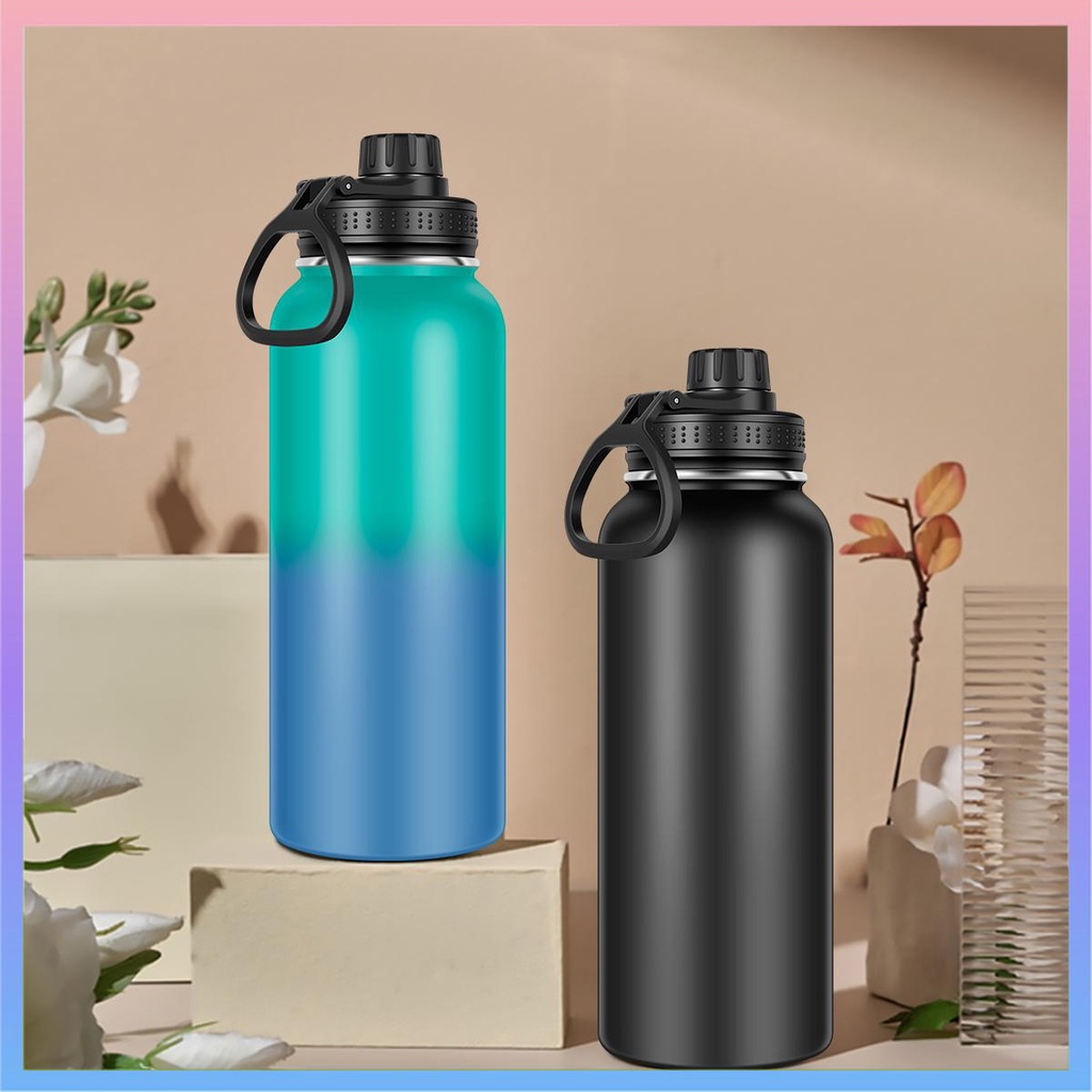 Insulated Water Bottle 1L Stainless Steel Sports Bottles with Handle ...