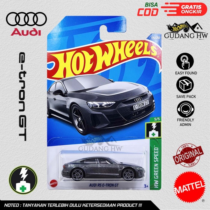 Hot WHEELS Electric Car HW GREEN SPEED AUDI TRON Shopee Singapore