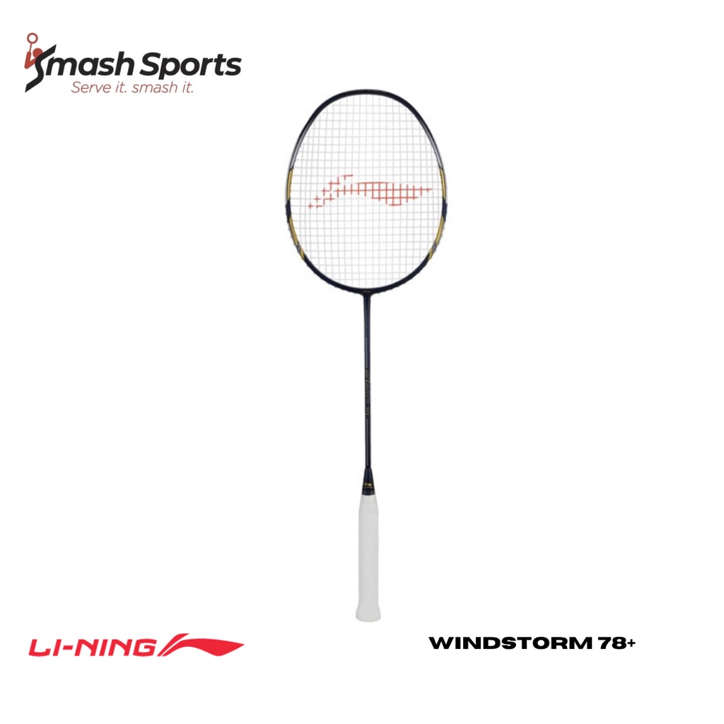 Windstorm 78+ Badminton Racket(Navy/Gold/Silver) | Shopee Singapore