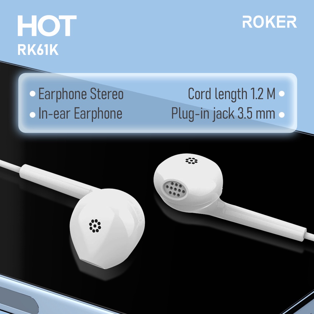 Handsfree/Earphone Roker HOT RK61K - Gambar 2