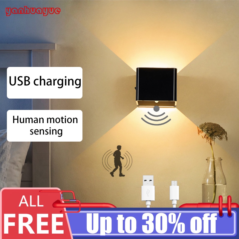 Rechargeable Human Body Sensor Light Wall Light USB Night Light