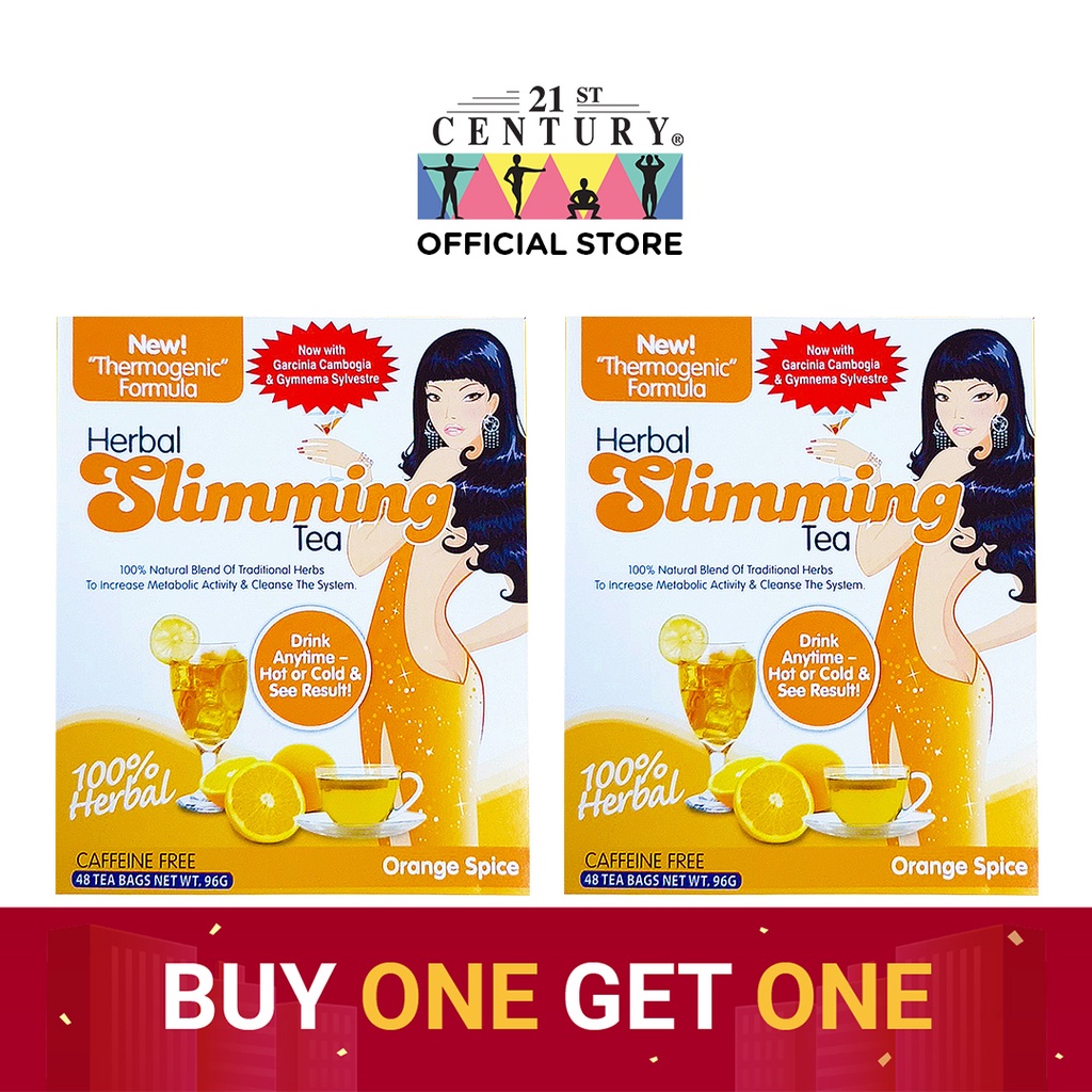 [Buy 1 Get 1] 21st Century Herbal Slimming Tea (Orange Flavor) Garcinia
