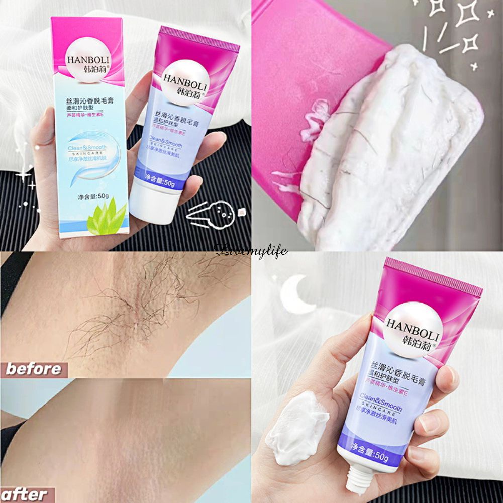 ♕ Hanboli Permanent Hair Removal Cream Painless Hair Remover For