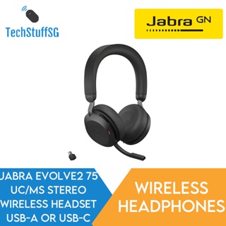  Jabra Evolve2 75 Wireless Headset Stereo MS, USB A