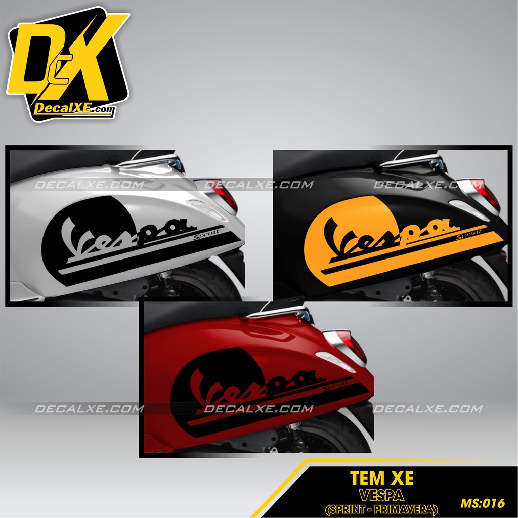 Vespa SPRINT Car Sticker VESPA LINE Pattern | High Quality Decal ...