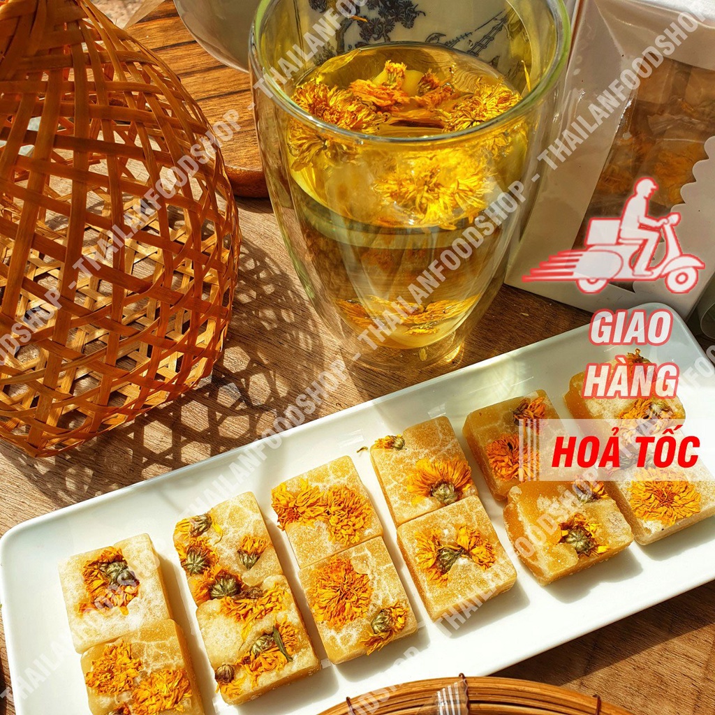 Honey Alum Sugar Chamomile Tea Box Of 12 Capsules & Bag 1Kg (Yellow