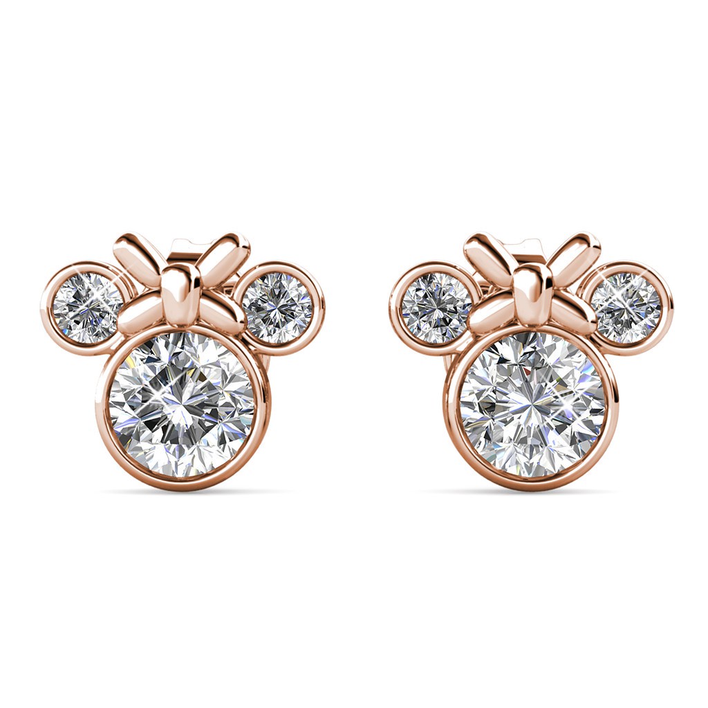 Minnie Earrings (Rose Gold)  - Made with Swarovski Crystals
