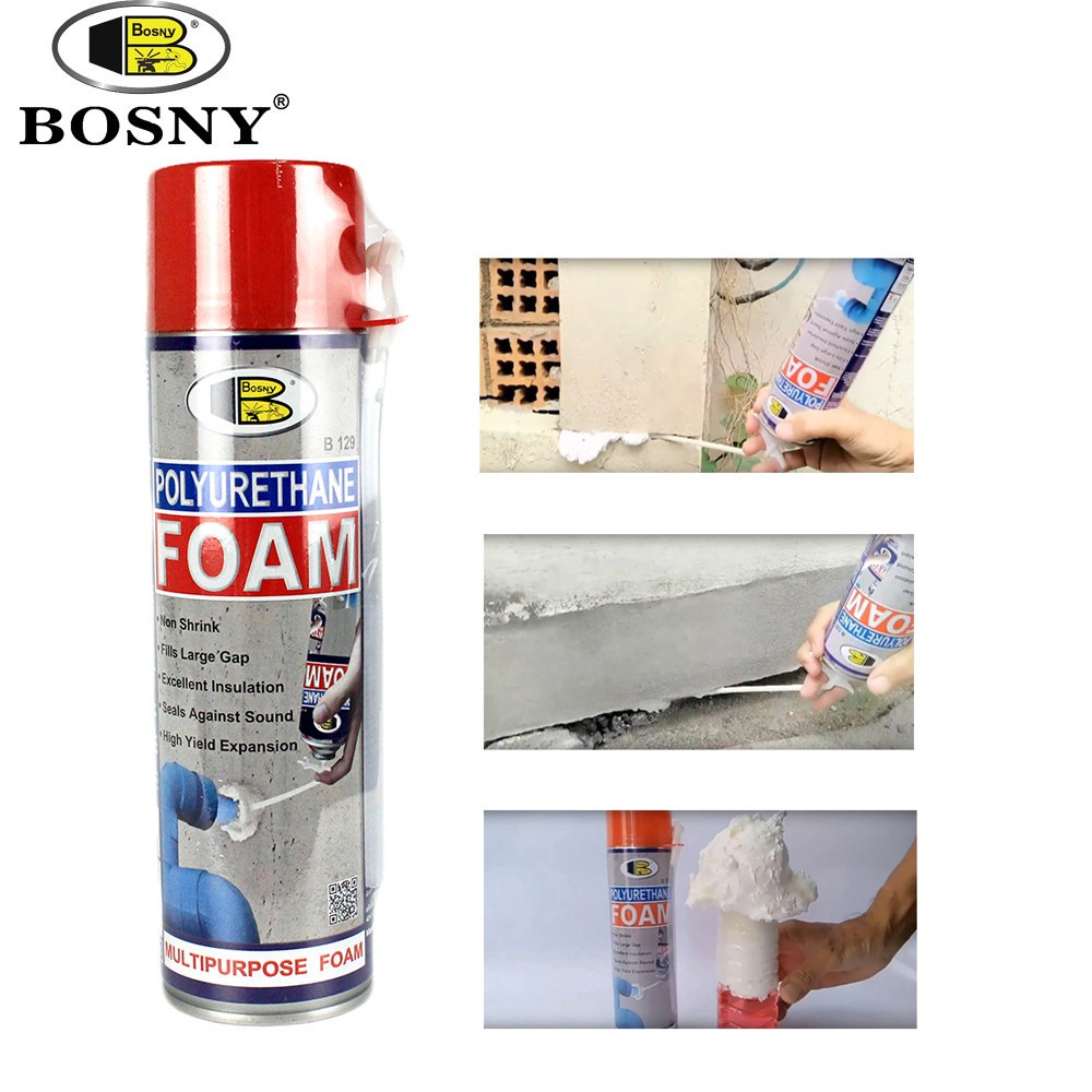 BOSNY Polyurethane Foam 500cc B129 / PU Expanding Foam / Gap Filler