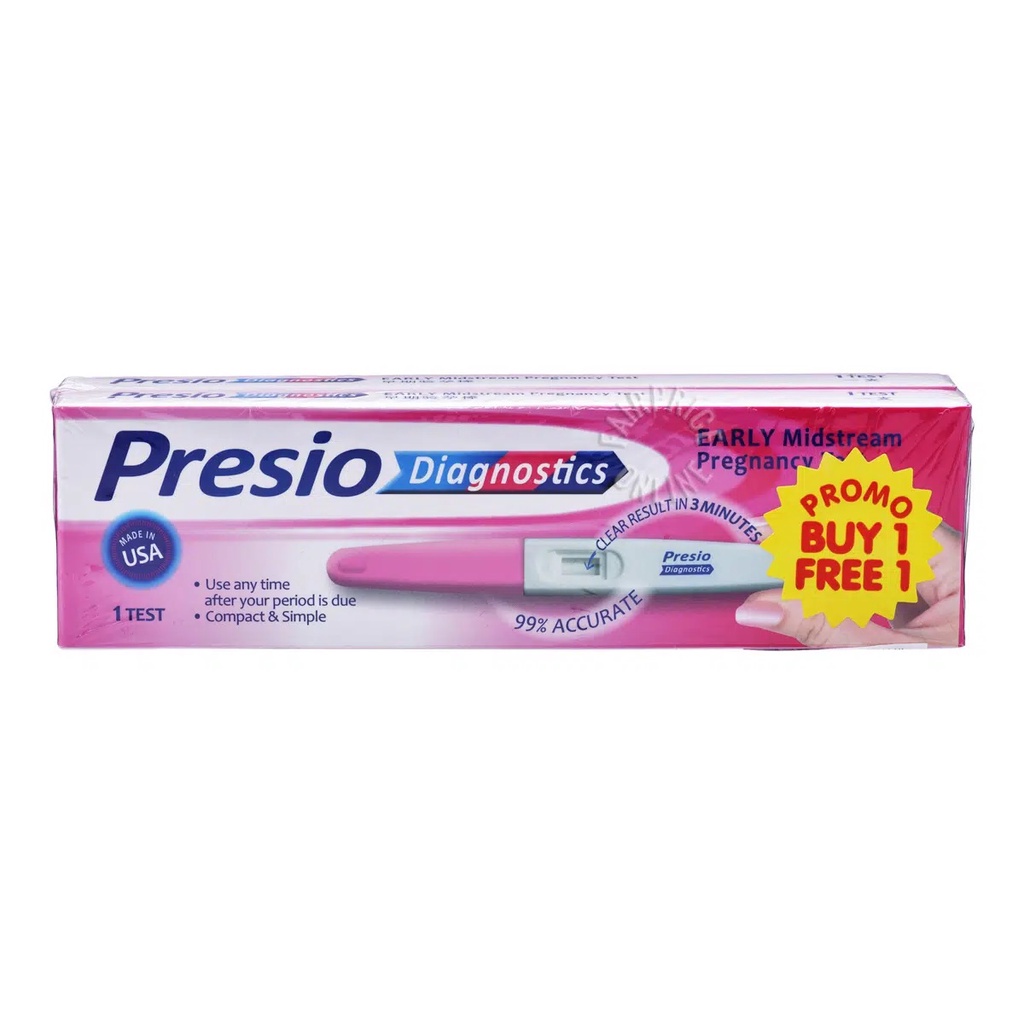 [Ready Stock] Presio Diagnostics Early Midstream Pregnancy Test Kit ...
