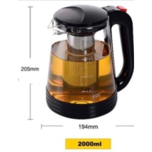 Glass Tea Pot with Stainless Steel Infuser 750ml 2000ml Glass Teapot