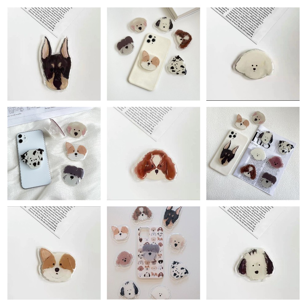 Creative Cartoon Dog Shape Mobile Phone Holder Cute Stretchable Air Bag Bracket
