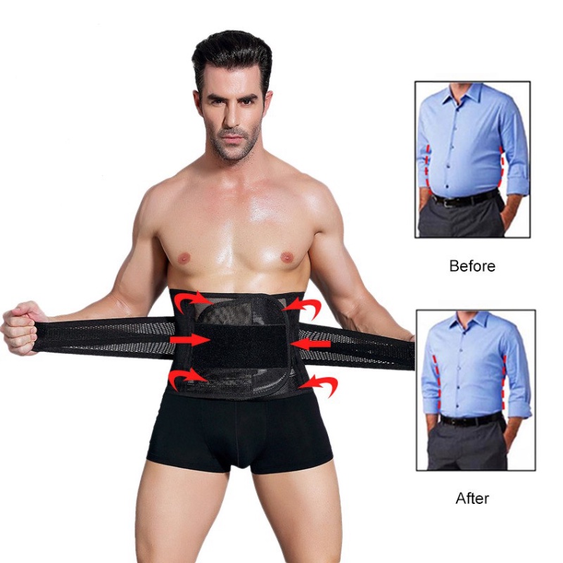 Men Girdle Abdominal Gym Belt Body Shaper Abdomen Tummy Control Waist ...