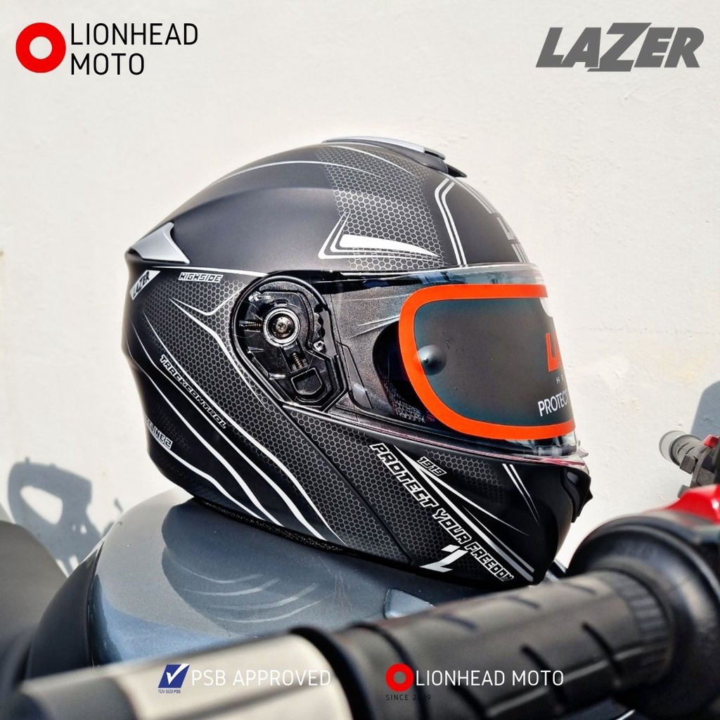 LAZER FULL FACE MODULAR HELMET MH6 PSB APPROVED | Shopee Singapore