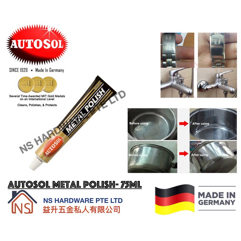 Autosol Metal/ Aluminium/ Stainless Steel/ Gold and Silver Polish/ Scratch Remover/ Metal Shine