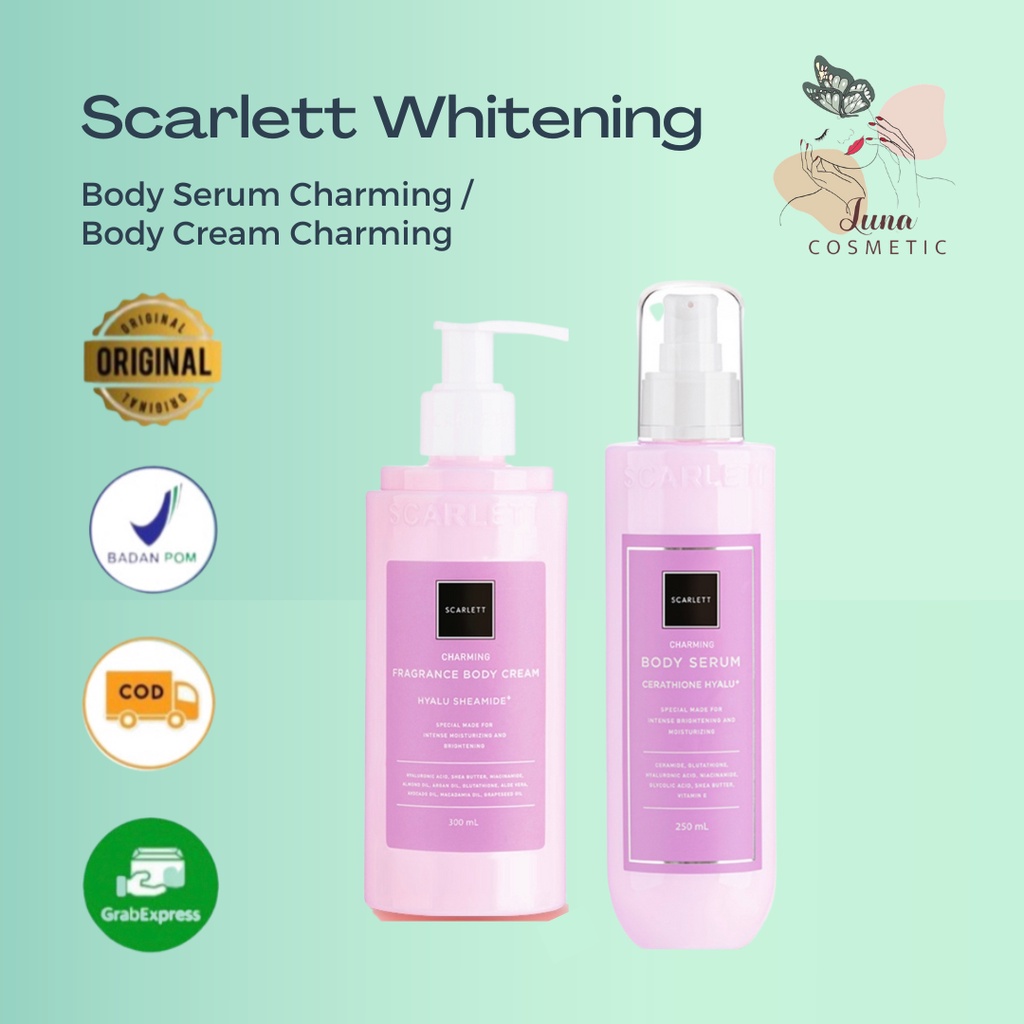 Scarlett Whitening Body Serum Charming/Body Lotion Charming Shopee