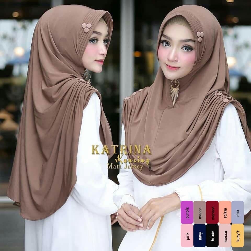 Iris Bella khimar bergo Jersy khimar bergo/Beautiful hijab/Instant ...