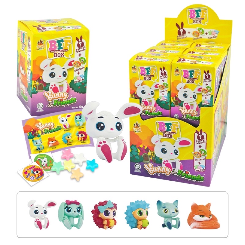 10g x 12 s TOY S CASTLE BFF BPF BLIND BOX WITH CANDY LOVELY CATS MERMAID BUNNY LLAMA JUSTICE LEAGUE Shopee Singapore