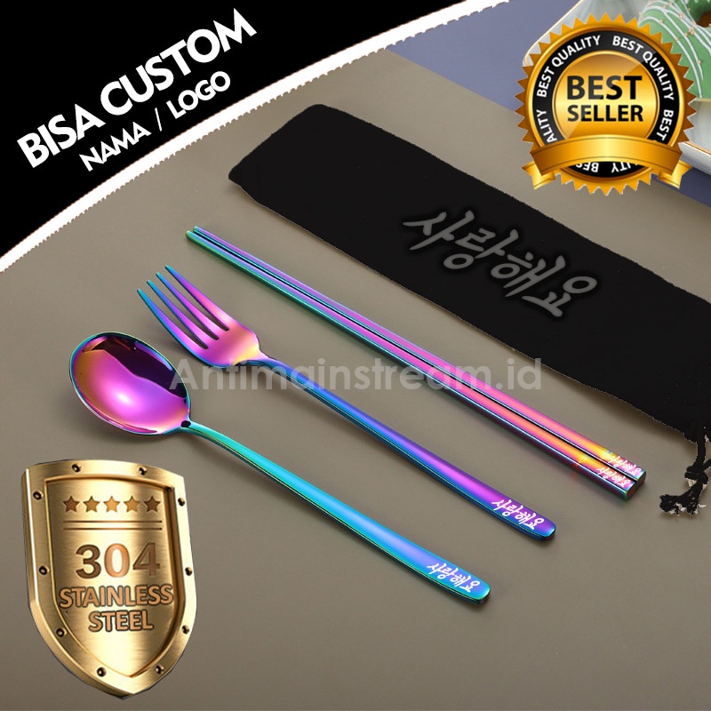 7pcs/set Stainless Steel Knife, Fork, Spoon, Chopsticks, Straws With Zipper  Bag, Portable Outdoor Travel Cutlery & Straw Set