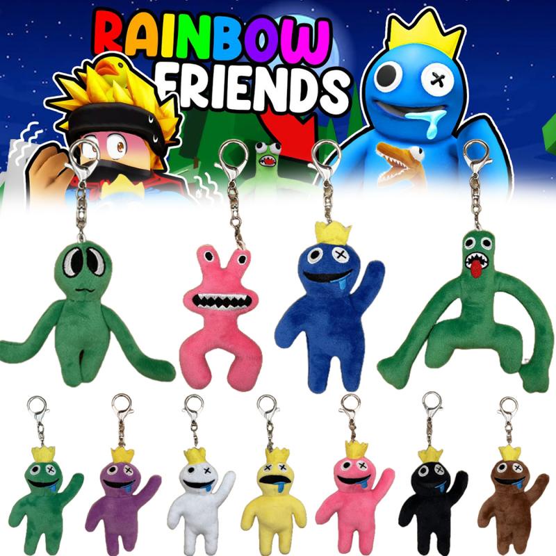 Roblox Rainbow Friends Keychain Plush Toy Game Role Doll Blue Monster
