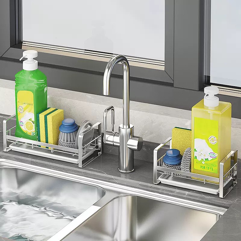 Kitchen Sink Countertop Storage Rack 304 Stainless Steel Rack Soap ...