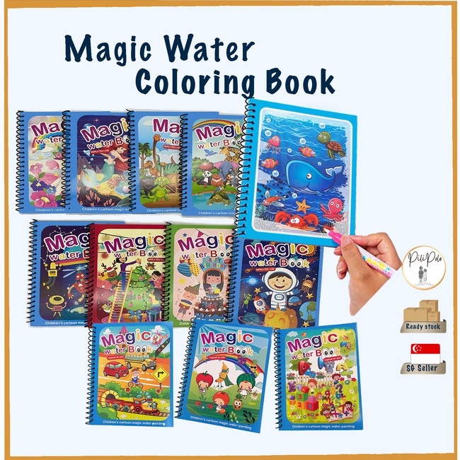 magic water reusable colouring book