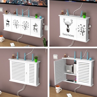 Wireless Router Rack Living Room Wall-mounted WiFi Storage Box Wall  Decoration 