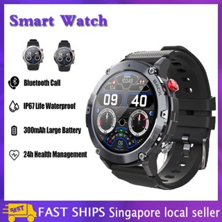 Smart watch Men s full circle touch screen Bluetooth call sport Ultra long battery life IP68 deep waterproof smart watch Shopee Singapore