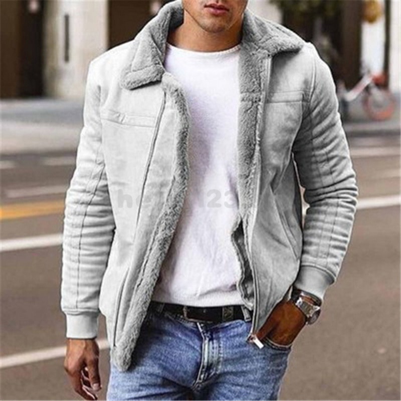 Mens fur lined hot sale winter coats