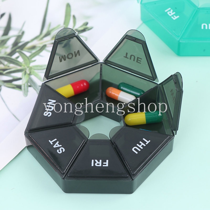7 Days Pill Case Candy Vitamin Storage Box Travel Portable Mini Pill ...