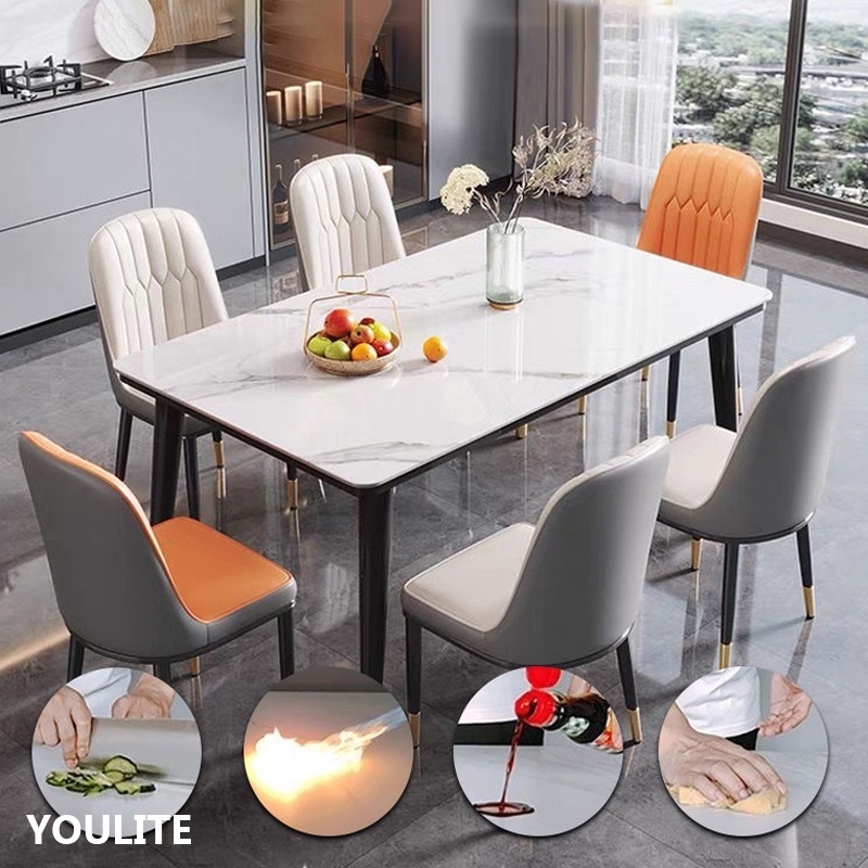 YOULITE Bstars Marble Dining Table Modern Minimalist Dining Table And ...