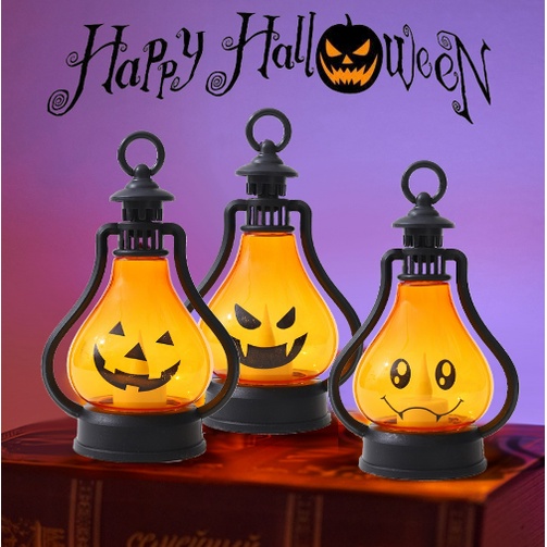 {SG} 3PCS Jackolantern LED Halloween Pumpkin Ghost Lantern Candle