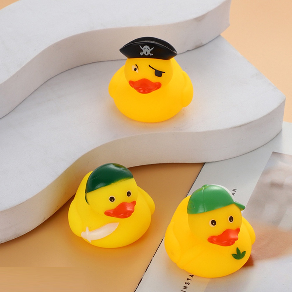 1pc Rubber Duck Baby Bath Toys Indoor Bathroom Tub & Outdoor Beach Pool