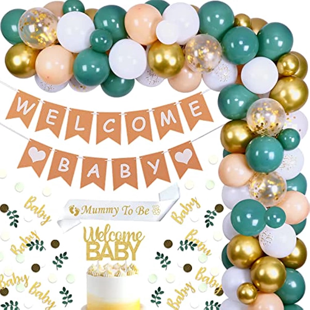 CHEEREVEAL Baby Shower Sage Green Baby Party Decorations Boy