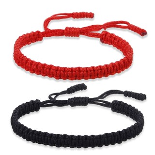 6PCS Pieces Summer String Bracelets Red Bracelet Red Cord Bracelet  Adjustable Kabbalah Red Knot String Bracelet Amulet for Protection, Evil  Eye and