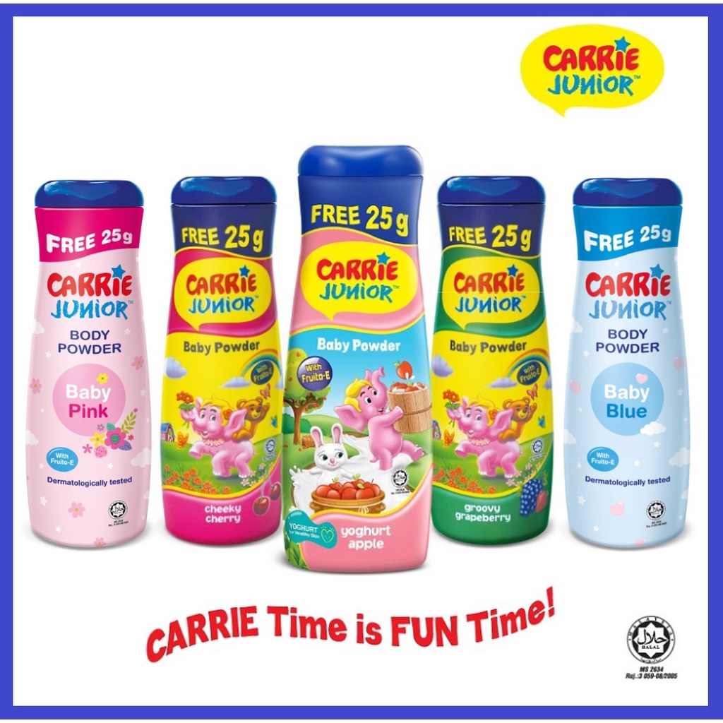 Carrie Junior Baby Powder baby talc Cheeky Cherry / Groovy Grapeberry ...
