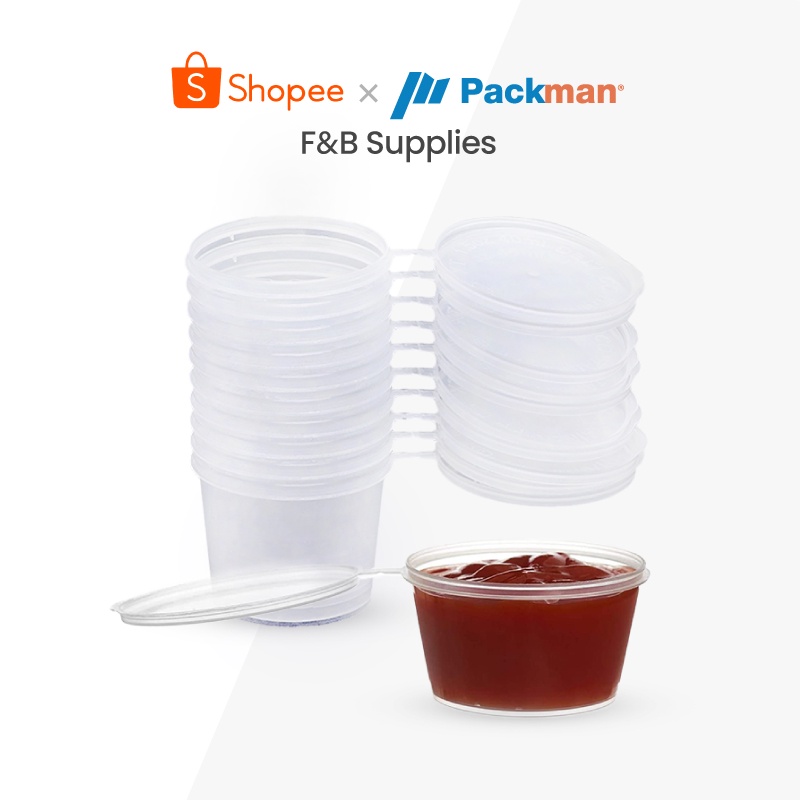1000PC CARTON! Round Container Saucer Cup│Sauce Container│Disposable