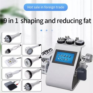 Body Beauty Device 9 In 1 40k Ultrasonic Cavitation Vacuum Radio Frequency  Laser Body Shaping Lipo Laser Slimming Machine Home Use : :  Beauty