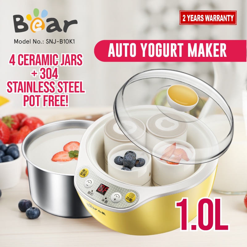 Bear 1.0L Auto Yogurt Maker Rice Wine Maker (SNJ-B10K1) | Shopee Singapore