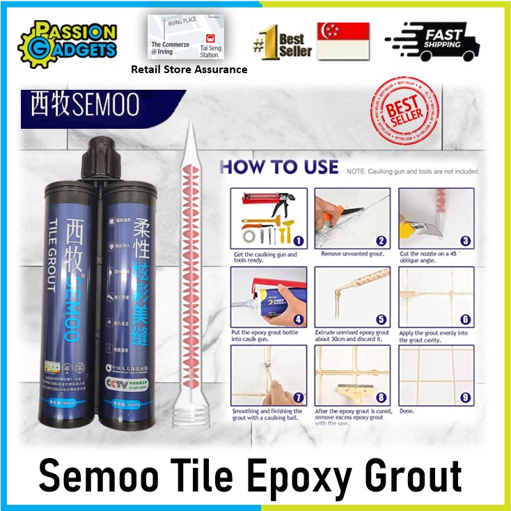 Semoo Tile Epoxy Grout Tiles Grouting Gap Filler Floor Tiling