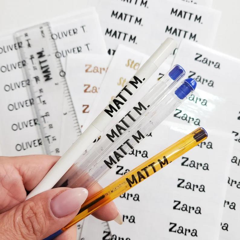 Personalized Kids Name Labels, Clear Waterproof Name Stickers, Custom