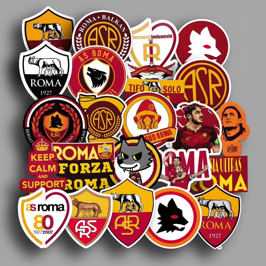 Roma As Ball Club Aesthetic Sticker For Motorcycle