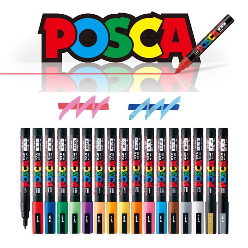 Uni Filter POSCA PC-1M12C Marker 0.7mm 12 Color Set for sale