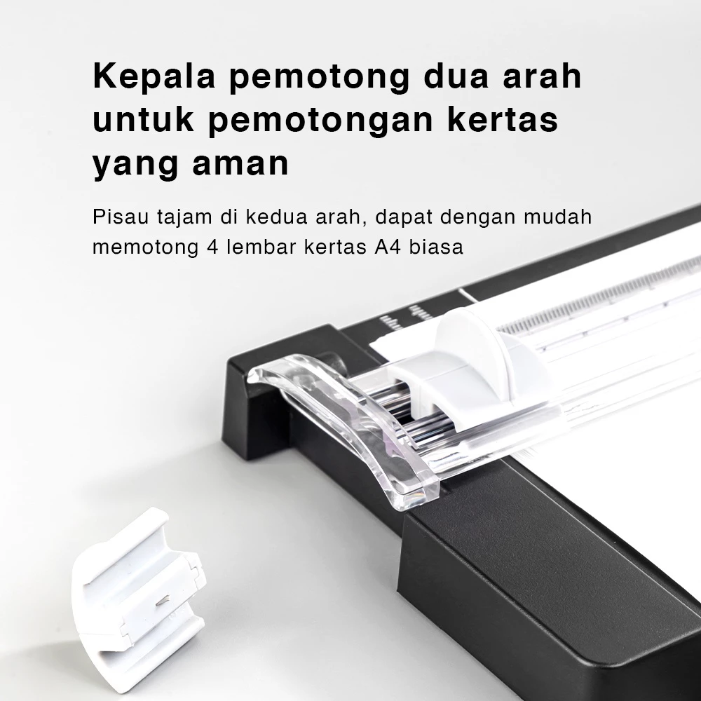 Deli Small Paper Trimmer Portable/ Pemotong Kertas Kecil A4 A5 Trimmer Photo Cutter Mat 14251 - Gambar 3
