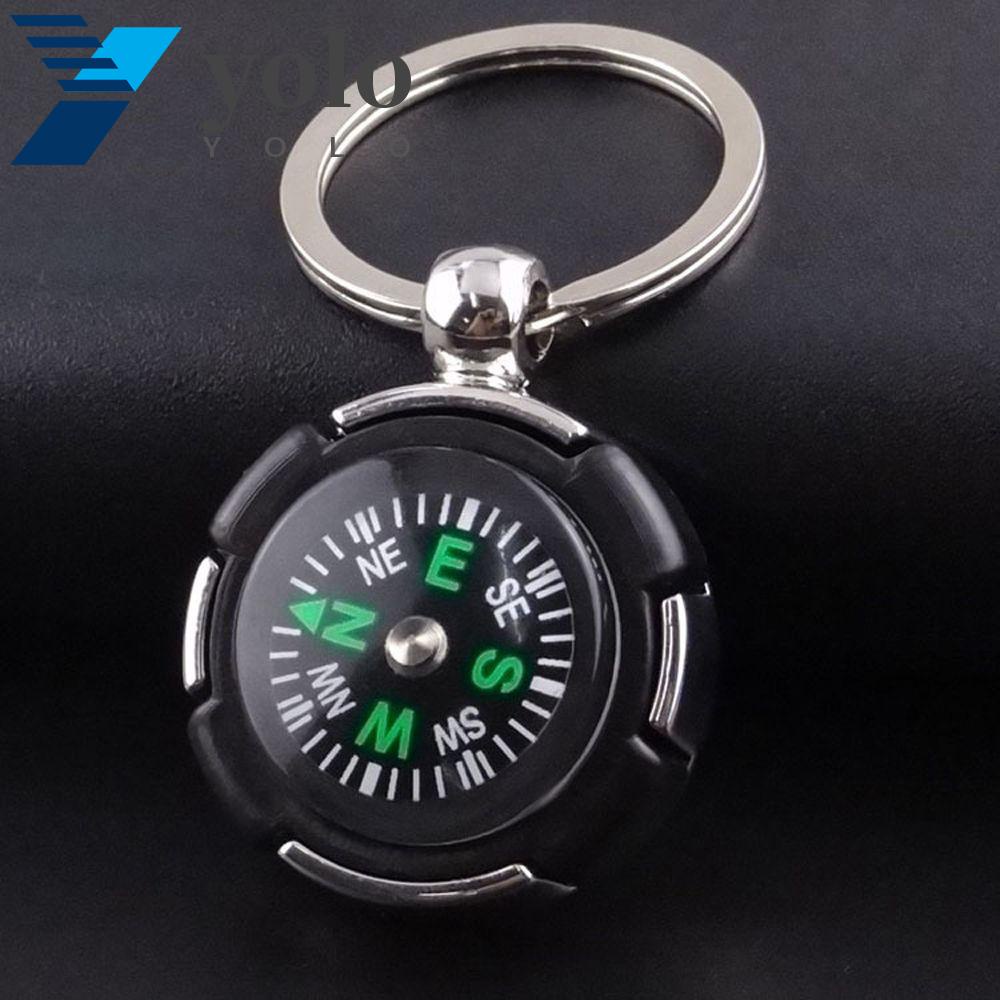 YOLO Mini Compass Portable Good Helper Camping Accessories Key Chain ...