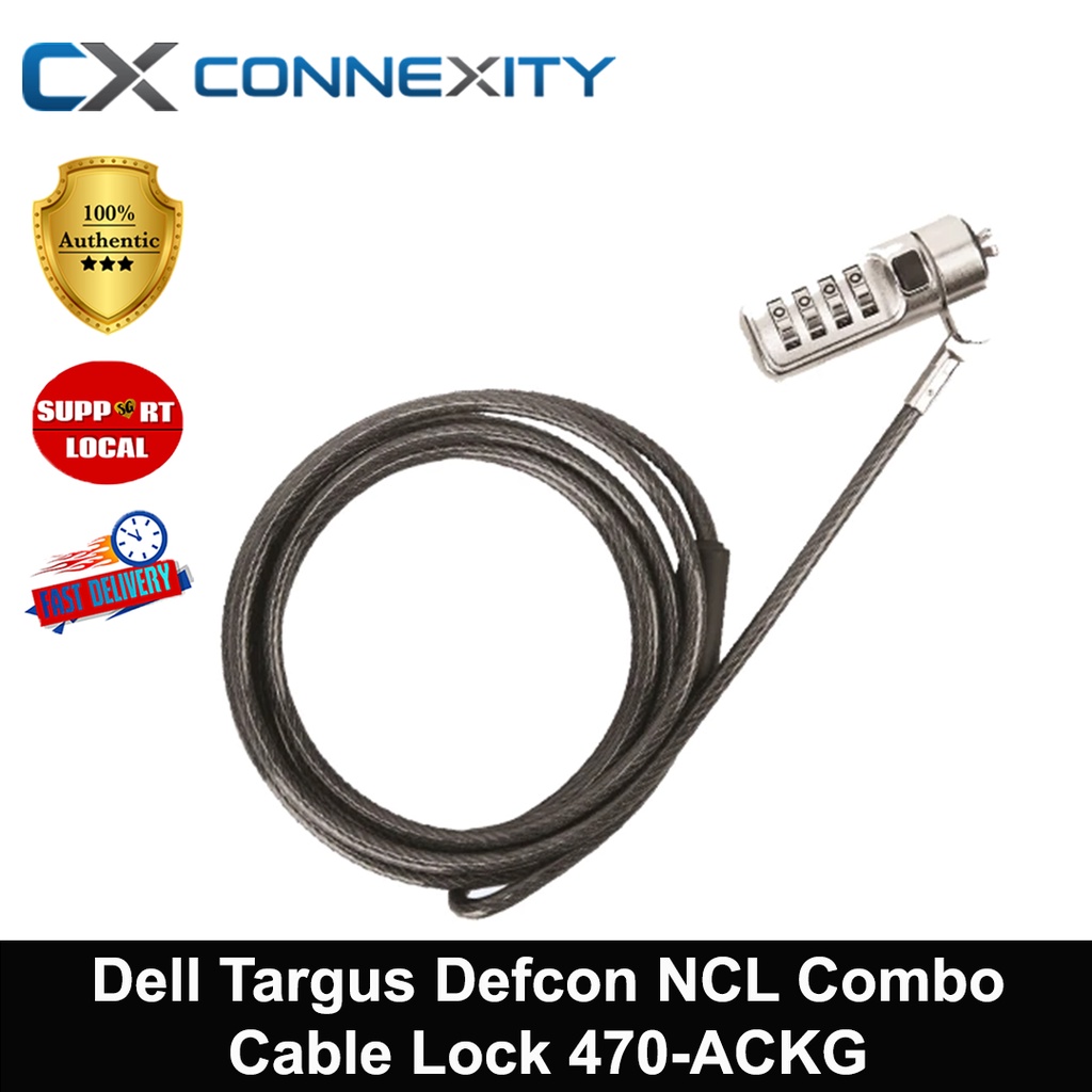 Dell Targus Defcon NCL Combo Cable Lock 470ACKG Laptop Lock Laptop