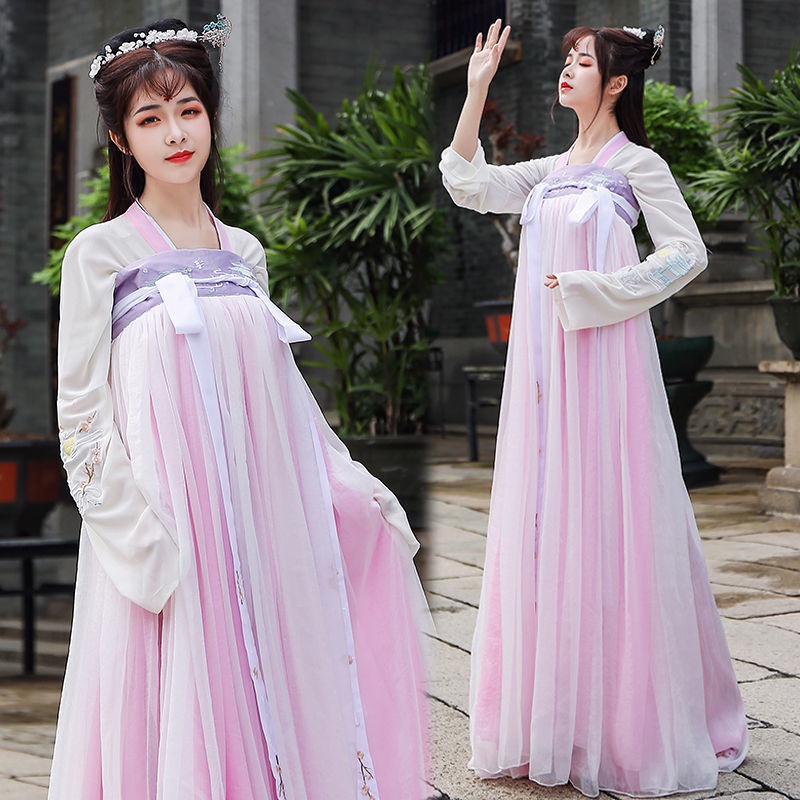 $SANTON $Hanfu Female Wei Jin Style Waist-Length Cross Collar Skirt ...