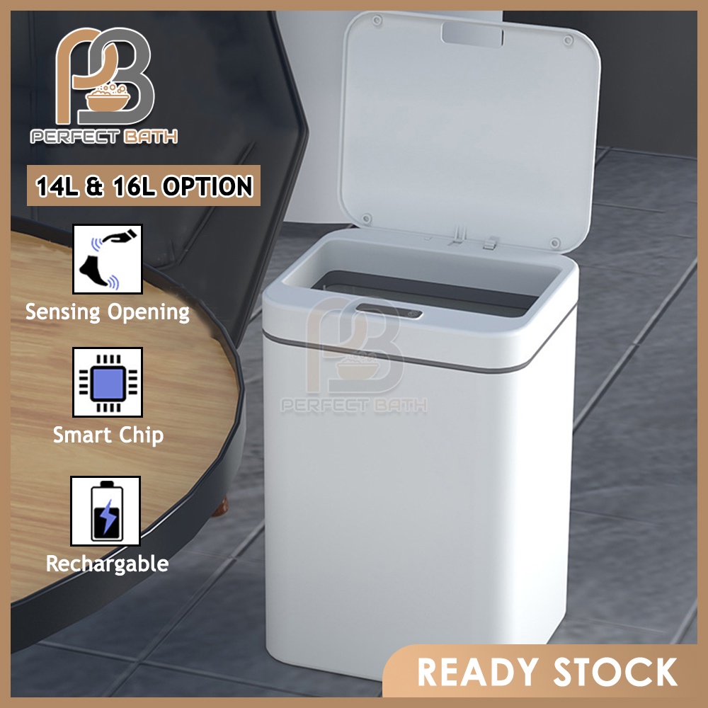 Perfect Bath Waste Bin Sensor Bin Automatic Sensor Dustbin Tong Sampah ...