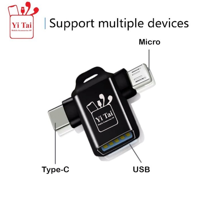 YI TAI - YT-22 OTG Micro USB Type C Transfer Data USB 3.0 - Gambar 3
