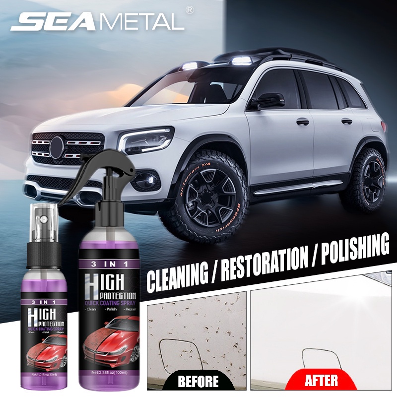 SEAMETAL 30/100ml Car Paint Coating Agent Cleaning Repair Polish Spray
