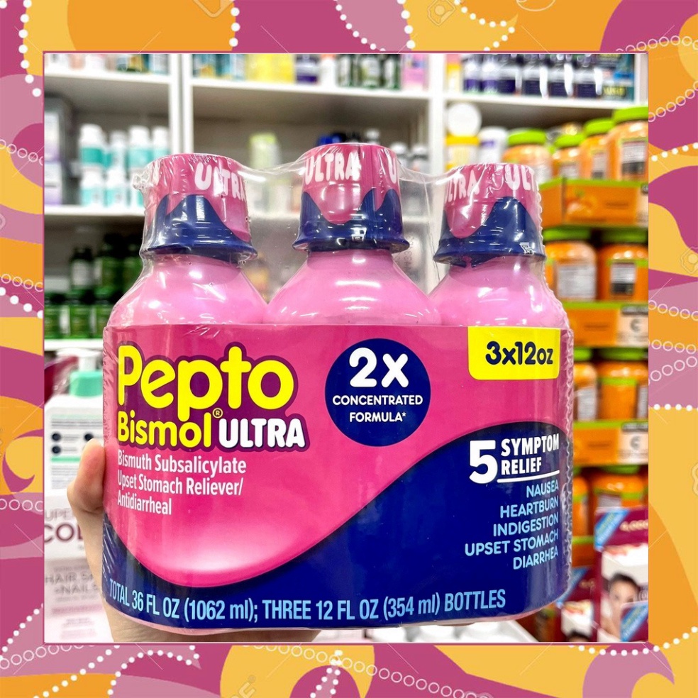 Pepto Bismol Syrup Supports Digestion, Stomach 354ml / Lollipop To